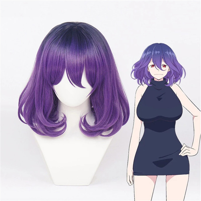 Anime kinsou nenhum vermeil cosplay peruca luz roxo gradiente de